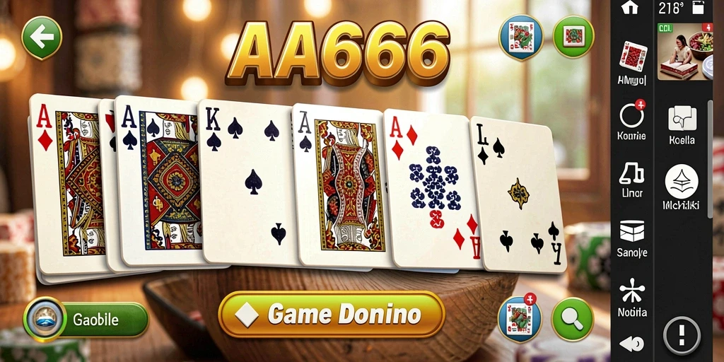 Screenshot gameplay AA666 yang menunjukkan suasana permainan Domino.