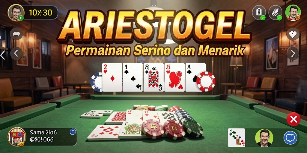 Screenshot gameplay ARIESTOGEL yang menarik dengan desain domino yang cerah.