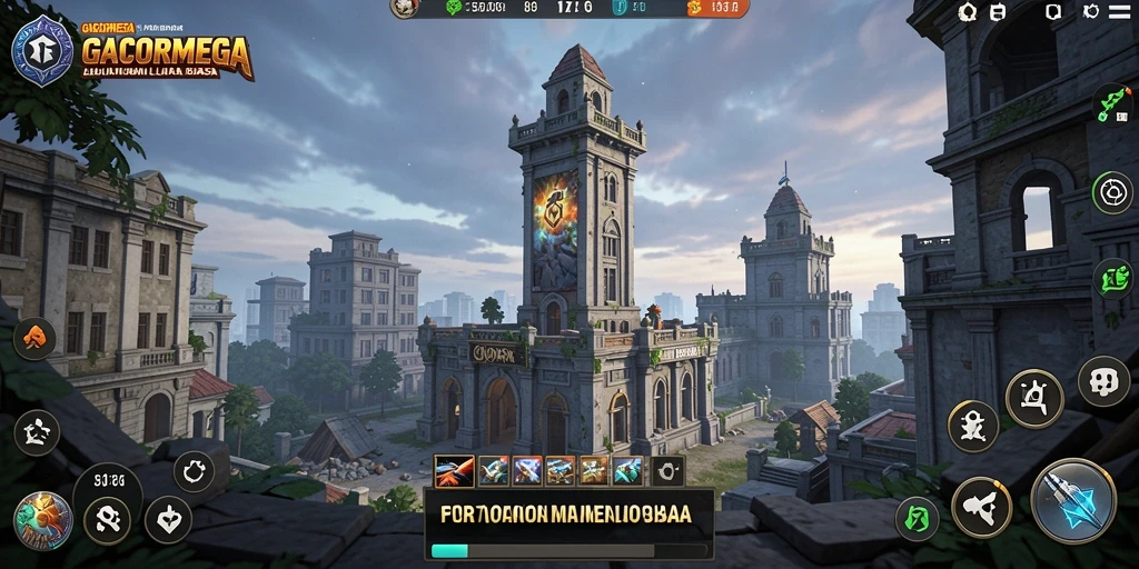 Tampilan menawan dari gameplay GACORMEGA dalam pertahanan menara.
