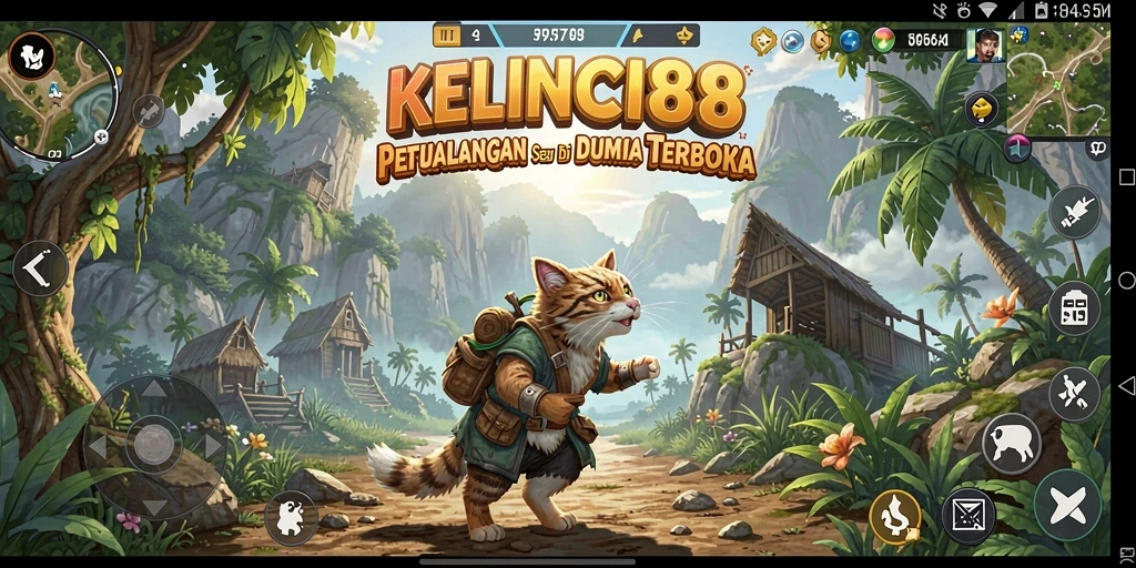 Tampak aksi permainan Open World KELINCI88 dengan grafis menakjubkan.