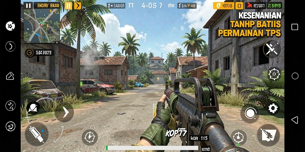Screenshot KOPI77 menampilkan aksi seru dalam gameplay TPS.