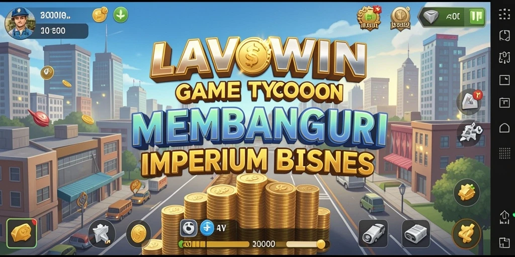 Tampilan gameplay menarik dari LAVOWIN yang menunjukkan pengelolaan bisnis.