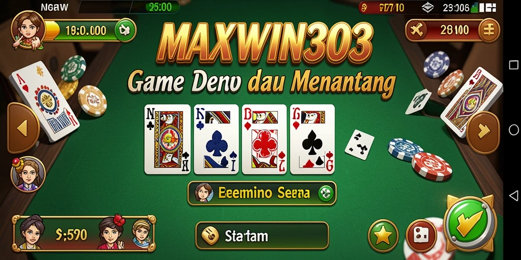 Screenshot gameplay seru dari MAXWIN303 menunjukkan keseruan bermain Domino.