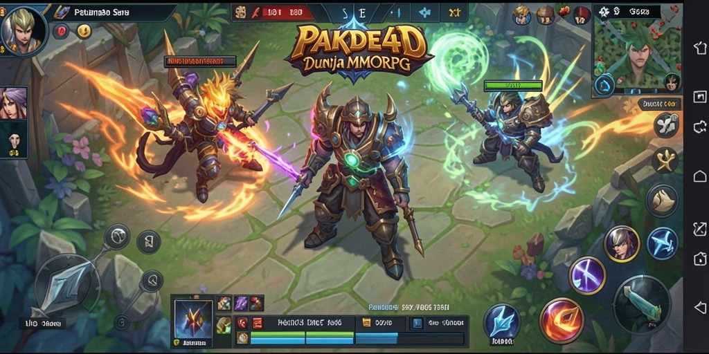 Screenshot PAKDE4D menampilkan aksi seru dalam pertempuran MMORPG.