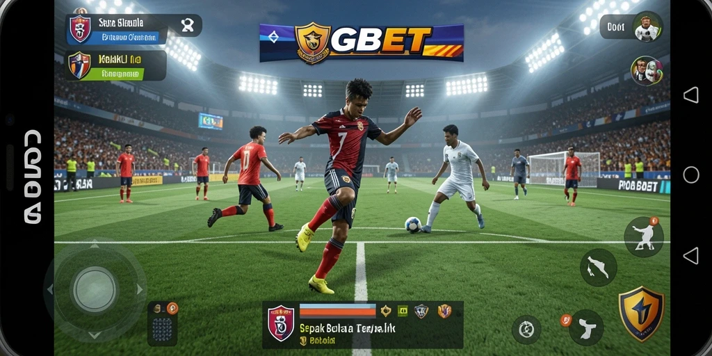 Tampilan aksi seru dalam PGBET yang menampilkan gameplay sepak bola.