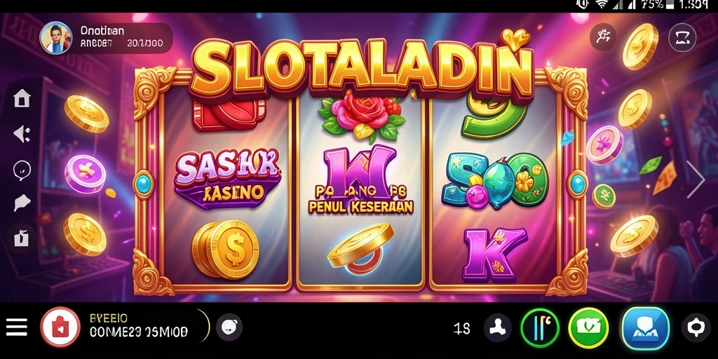 Tampilan menarik dari gameplay Kasino SLOTALADIN yang seru.