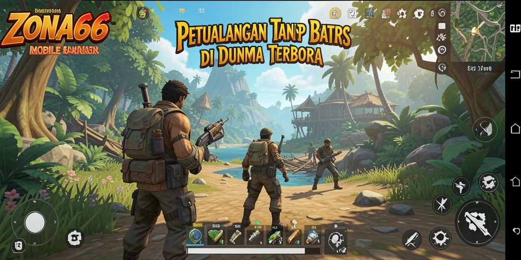 Tampilan gameplay ZONA66 yang menakjubkan di dunia Open World.